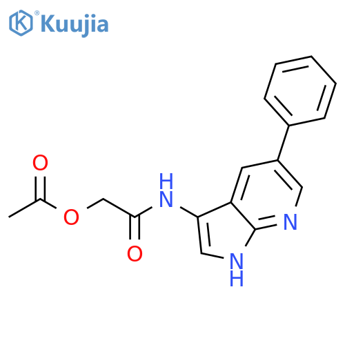 Acetamide, 2-(acetyloxy)-N-(5-phenyl-1H-pyrrolo[2,3-b]pyridin-3-yl)- structure