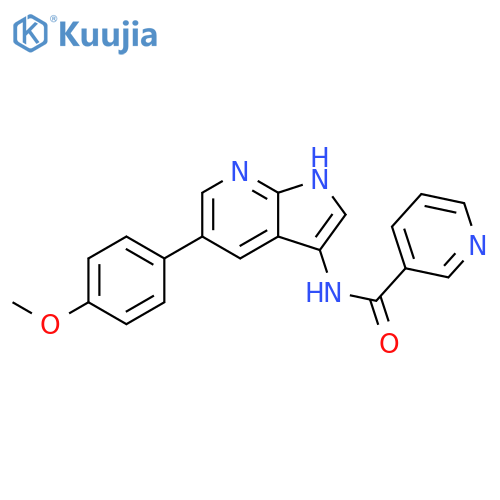 3-Pyridinecarboxamide,N-[5-(4-methoxyphenyl)-1H-pyrrolo[2,3-b]pyridin-3-yl]- structure