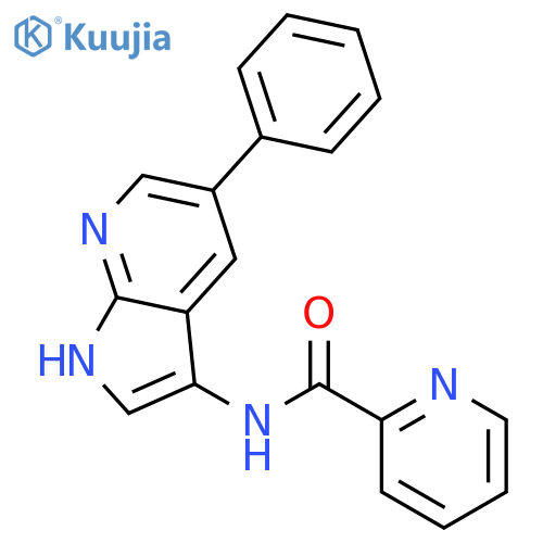 2-Pyridinecarboxamide, N-(5-phenyl-1H-pyrrolo[2,3-b]pyridin-3-yl)- structure