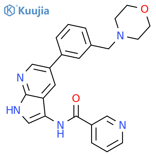 3-Pyridinecarboxamide,N-[5-[3-(4-morpholinylmethyl)phenyl]-1H-pyrrolo[2,3-b]pyridin-3-yl]- structure