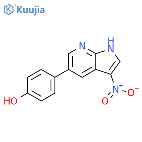 Phenol, 4-(3-nitro-1H-pyrrolo[2,3-b]pyridin-5-yl)- structure