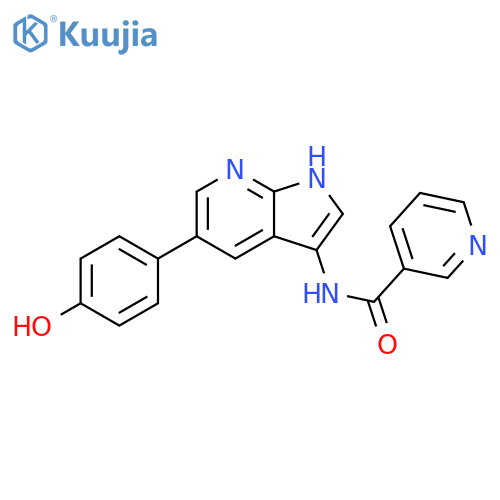 3-Pyridinecarboxamide,N-[5-(4-hydroxyphenyl)-1H-pyrrolo[2,3-b]pyridin-3-yl]- structure