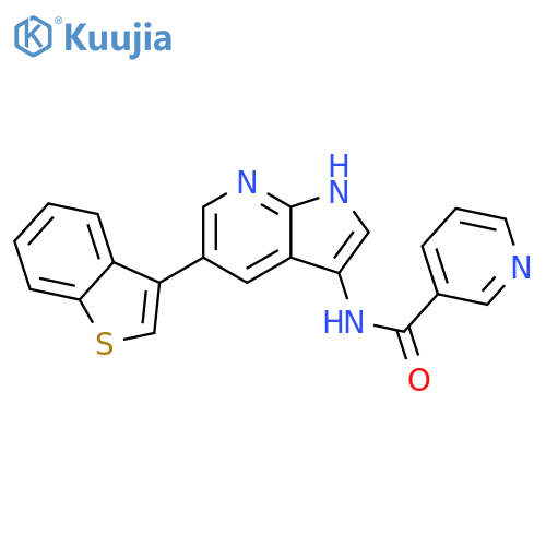 3-Pyridinecarboxamide,N-(5-benzo[b]thien-3-yl-1H-pyrrolo[2,3-b]pyridin-3-yl)- structure
