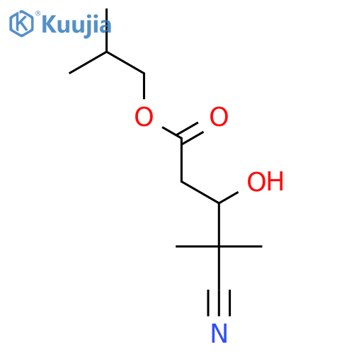 PENTANOIC ACID, 4-CYANO-3-HYDROXY-4-METHYL-, 2-METHYLPROPYL ESTER structure