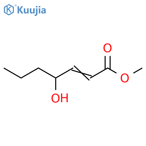 2-Heptenoic acid, 4-hydroxy-, methyl ester structure