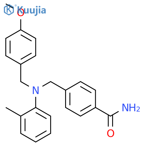 Benzamide,4-[[[(4-methoxyphenyl)methyl](2-methylphenyl)amino]methyl]- structure