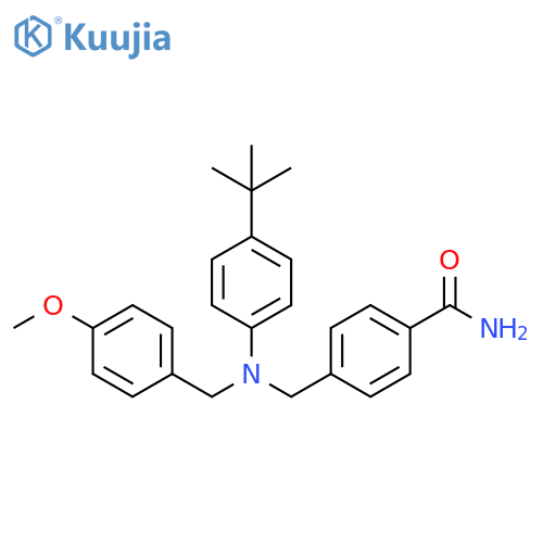 Benzamide,4-[[[4-(1,1-dimethylethyl)phenyl][(4-methoxyphenyl)methyl]amino]methyl]- structure