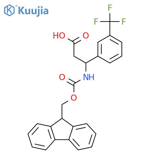 (S)-3-((((9H-Fluoren-9-yl)methoxy)carbonyl)amino)-3-(3-(trifluoromethyl)phenyl)propanoic acid structure