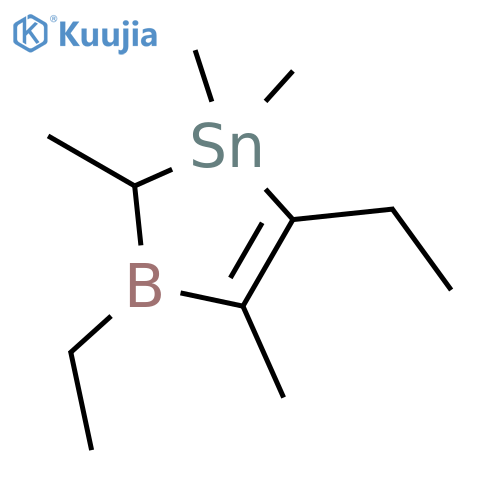 1H-1,3-STANNABOROLE, 3,5-DIETHYL-2,3-DIHYDRO-1,1,2,4-TETRAMETHYL- structure