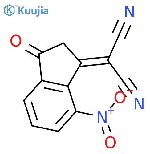 Propanedinitrile, (2,3-dihydro-7-nitro-3-oxo-1H-inden-1-ylidene)- structure
