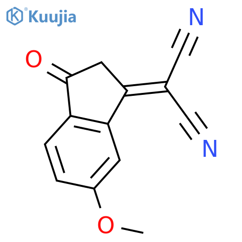 2-(6-methoxy-3-oxo-2,3-dihydro-1H-inden-1-ylidene)malononitrile structure
