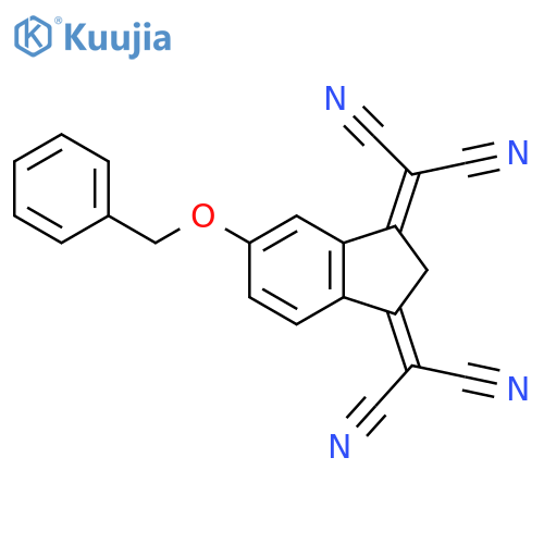 Propanedinitrile,2,2'-[5-(phenylmethoxy)-1H-indene-1,3(2H)-diylidene]bis- structure