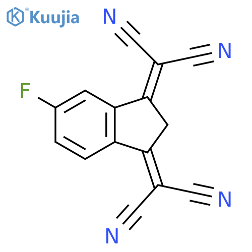 Propanedinitrile, 2,2'-(5-fluoro-1H-indene-1,3(2H)-diylidene)bis- structure