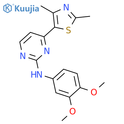 2-Pyrimidinamine, N-(3,4-dimethoxyphenyl)-4-(2,4-dimethyl-5-thiazolyl)- structure