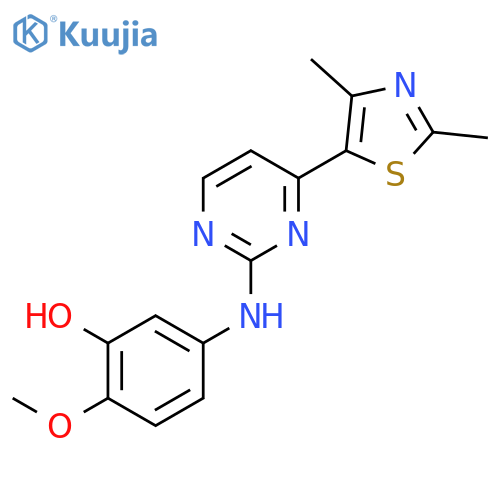 PHENOL, 5-[[4-(2,4-DIMETHYL-5-THIAZOLYL)-2-PYRIMIDINYL]AMINO]-2-METHOXY- structure