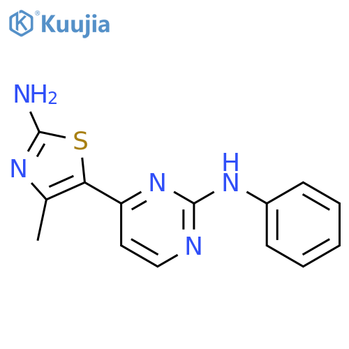 2-PYRIMIDINAMINE, 4-(2-AMINO-4-METHYL-5-THIAZOLYL)-N-PHENYL- structure