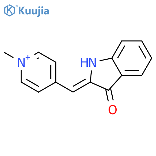 Pyridinium, 4-[(1,3-dihydro-3-oxo-2H-indol-2-ylidene)methyl]-1-methyl- structure