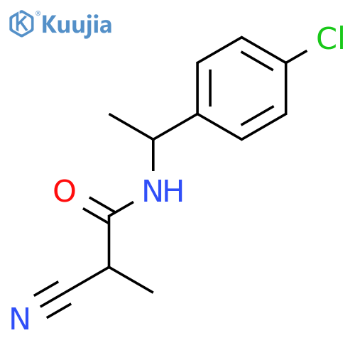 PROPANAMIDE, N-[1-(4-CHLOROPHENYL)ETHYL]-2-CYANO- structure
