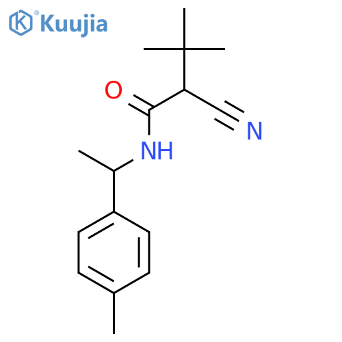 Butanamide, 2-cyano-3,3-dimethyl-N-[1-(4-methylphenyl)ethyl]- structure
