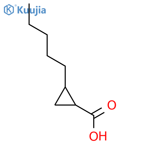 Cyclopropanecarboxylicacid, 2-pentyl-, (1R,2R)-rel- structure
