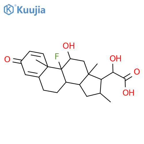 (11β,16α,20S)-9-Fluoro-11,20-dihydroxy-16-methyl-3-oxopregna-1,4-dien-21-oic Acid structure