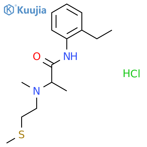 N-(2-ethylphenyl)-N~2~-methyl-N~2~-[2-(methylsulfanyl)ethyl]alaninamide hydrochloride structure