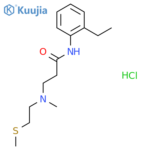 N-(2-ethylphenyl)-N~3~-methyl-N~3~-[2-(methylsulfanyl)ethyl]-beta-alaninamide hydrochloride structure