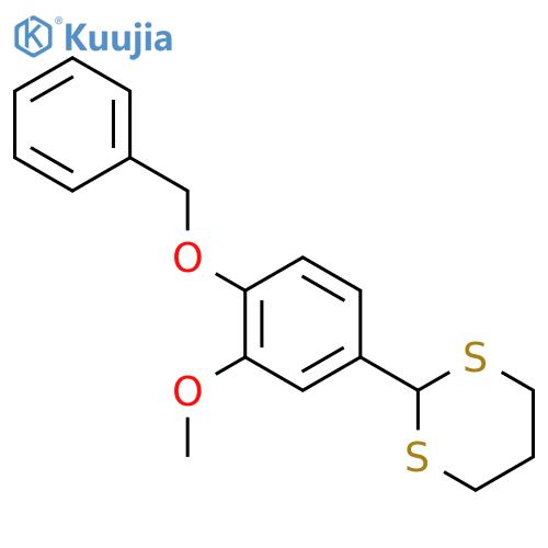 1,3-Dithiane, 2-[3-methoxy-4-(phenylmethoxy)phenyl]- structure