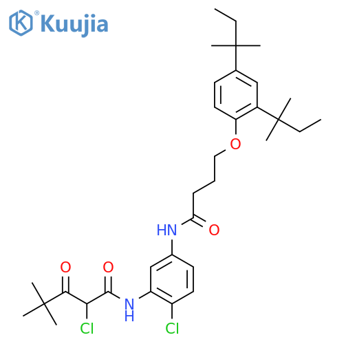 Pentanamide,N-[5-[[4-[2,4-bis(1,1-dimethylpropyl)phenoxy]-1-oxobutyl]amino]-2-chlorophenyl]-2-chloro-4,4-dimethyl-3-oxo- structure