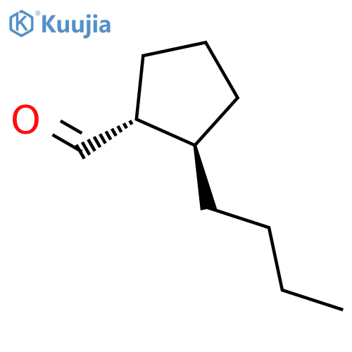 Cyclopentanecarboxaldehyde, 2-butyl-, trans- structure