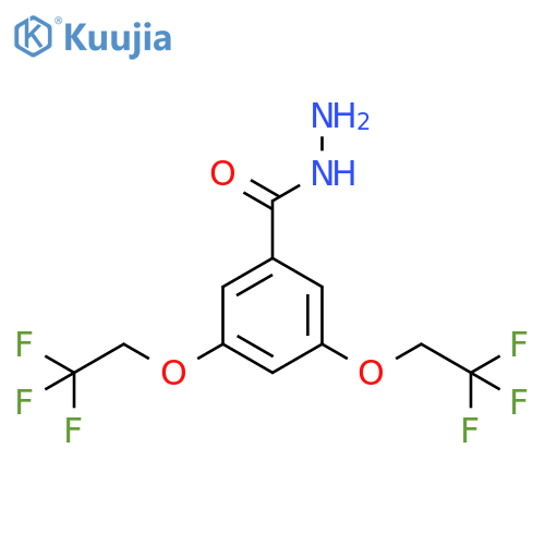 Benzoic acid, 3,5-bis(2,2,2-trifluoroethoxy)-, hydrazide structure
