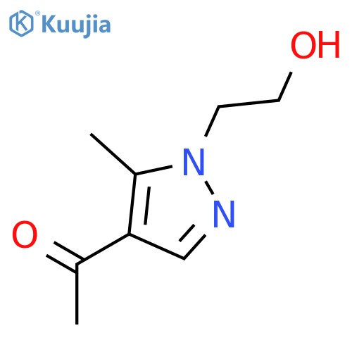 1-[1-(2-hydroxyethyl)-5-methyl-1H-pyrazol-4-yl]-Ethanone structure