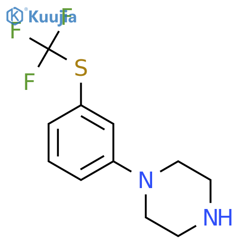 1-{3-(trifluoromethyl)sulfanylphenyl}piperazine structure