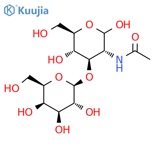 2-Acetamido-2-deoxy-3-O-(b-D-galactopyranosyl)-D-glucopyranose structure