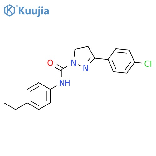 1H-Pyrazole-1-carboxamide,3-(4-chlorophenyl)-N-(4-ethylphenyl)-4,5-dihydro- structure