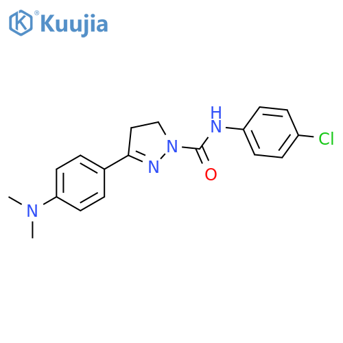 1H-Pyrazole-1-carboxamide,N-(4-chlorophenyl)-3-[4-(dimethylamino)phenyl]-4,5-dihydro- structure