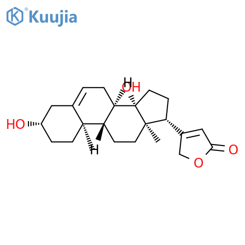 (3beta,8xi,9xi,17xi)-3,14-dihydroxycarda-5,20(22)-dienolide structure