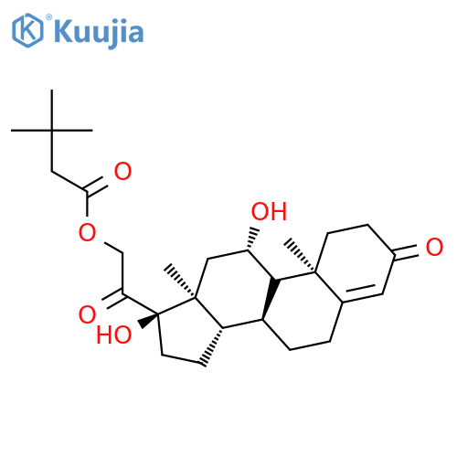 Pregn-4-ene-3,20-dione,21-(3,3-dimethyl-1-oxobutoxy)-11,17-dihydroxy-, (11b)- structure