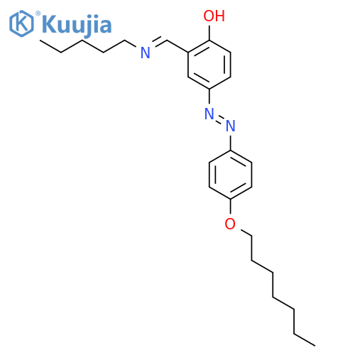 PHENOL, 4-[[4-(HEPTYLOXY)PHENYL]AZO]-2-[(PENTYLIMINO)METHYL]- structure