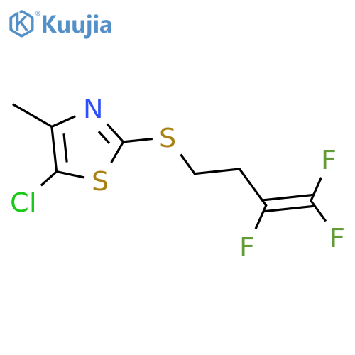 Thiazole, 5-chloro-4-methyl-2-[(3,4,4-trifluoro-3-butenyl)thio]- structure