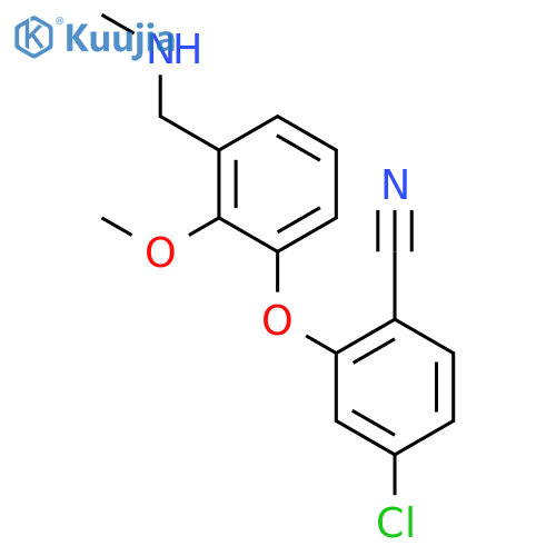 Benzonitrile, 4-chloro-2-[2-methoxy-3-[(methylamino)methyl]phenoxy]- structure