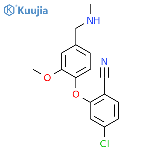 Benzonitrile, 4-chloro-2-[2-methoxy-4-[(methylamino)methyl]phenoxy]- structure