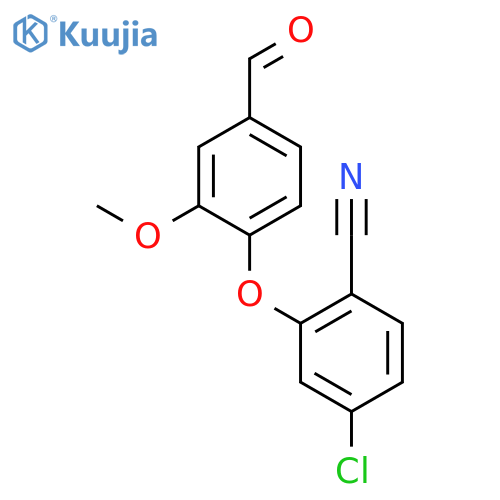 BENZONITRILE, 4-CHLORO-2-(4-FORMYL-2-METHOXYPHENOXY)- structure