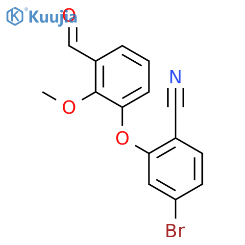 Benzonitrile, 4-bromo-2-(3-formyl-2-methoxyphenoxy)- structure
