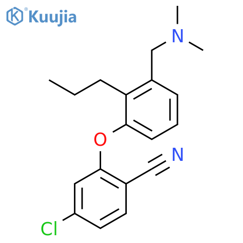 BENZONITRILE, 4-CHLORO-2-[3-[(DIMETHYLAMINO)METHYL]-2-PROPYLPHENOXY]- structure