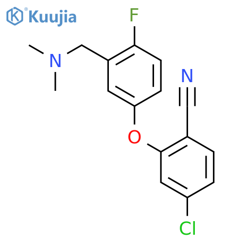 BENZONITRILE, 4-CHLORO-2-[3-[(DIMETHYLAMINO)METHYL]-4-FLUOROPHENOXY]- structure