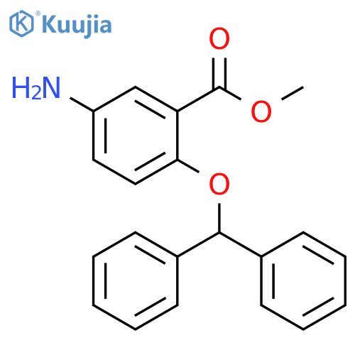Benzoic acid, 5-amino-2-(diphenylmethoxy)-, methyl ester structure