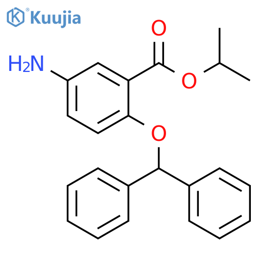 Benzoic acid, 5-amino-2-(diphenylmethoxy)-, 1-methylethyl ester structure