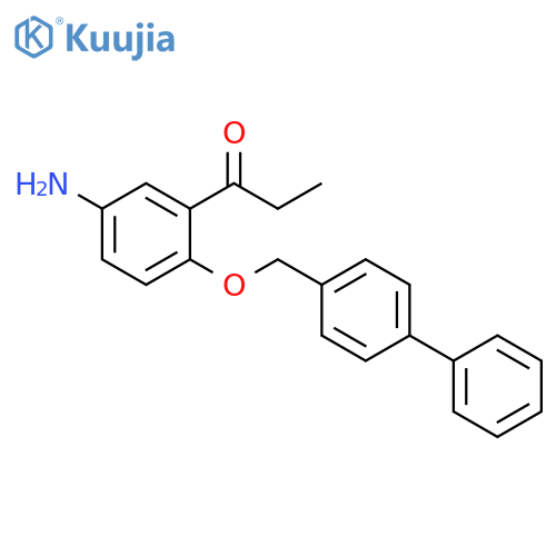 1-Propanone, 1-[5-amino-2-([1,1'-biphenyl]-4-ylmethoxy)phenyl]- structure