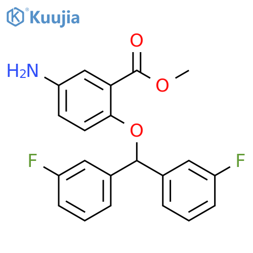 Benzoic acid, 5-amino-2-[bis(3-fluorophenyl)methoxy]-, methyl ester structure